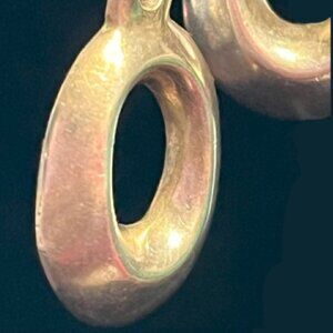 STERLING SILVER TEARDROP WIRE EARRINGS...GREAT BUY!